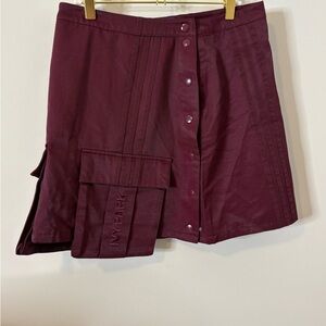 Adidas Dark Red Mini Skirt with Button Detail